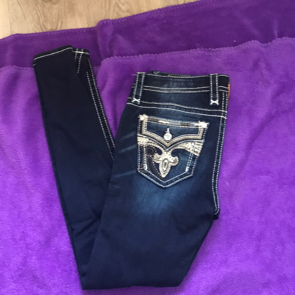 Rock Revival size 28 mid res skinny claret